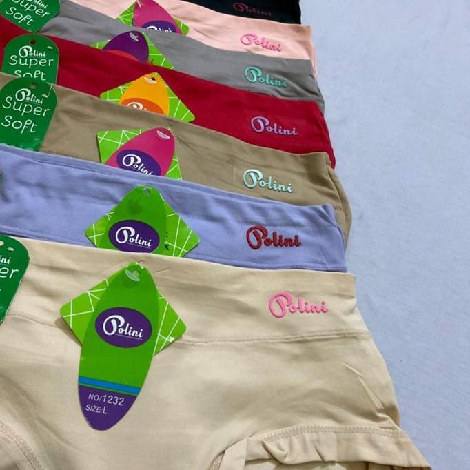 Misa- Celana Dalam Wanita Polini 1232 Polos 3 & 6 Pcs Seksi Katun Dewasa