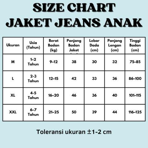 BIG SALE JAKET JEANS ANAK KARAKTER DINOSAURUS SNOW BLUE & BLACK 1-7 TAHUN