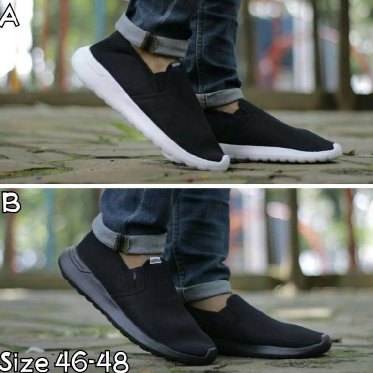 SEPATU SLIP ON PRIA UKURAN JUMBO BIG SIZE 45 46 47 48 ADIDAssS CLOUDFOAM SLIP ON PRIA UKURAN BESAR S