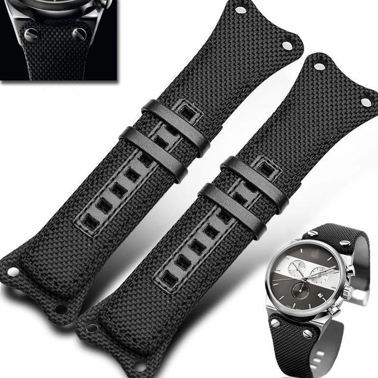 Strap Kanvas Kulit Tali Jam Tag Hauer Mclaren Mercedec 30mm