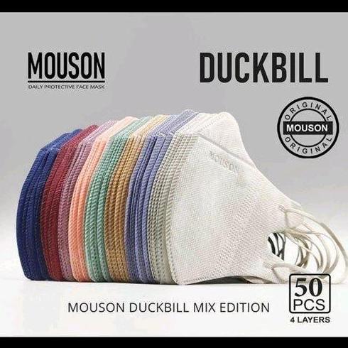 Masker Mouson Duckbill Earloop Mix Mask Er Mouson Mix 4 Ply 50 Pcs