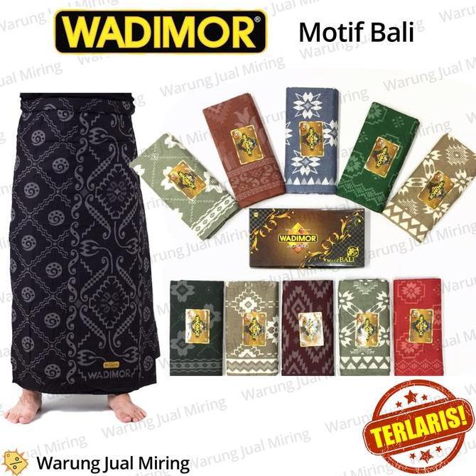 Sarung Wadimor Motif Bali Pria Kain Tenun Samping Songket Batik Tradisional Premium Dewasa Laki Cowo