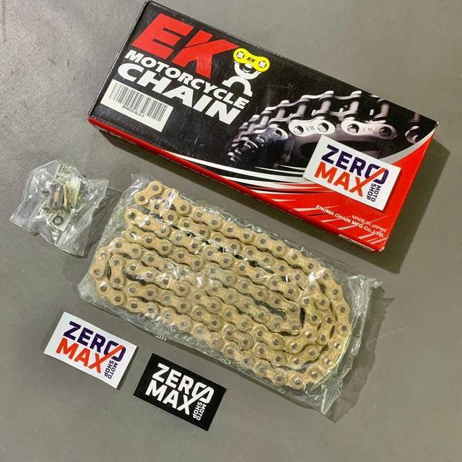 Rantai EK CHAIN JAPAN SRO ORing O Ring 420 420-110L 420-110 Gold