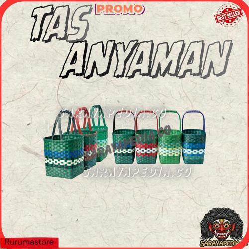 Tas Anyaman Plastik Kaca Premium / Tas Anyam Plastik Tebal Super Jumbo 5 Varian Ukuran / Tas Pasar D