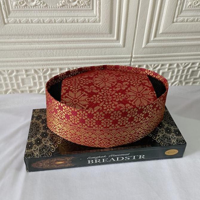 Peci Songkok Kopiah Tenun Songket Melayu Benang Emas Murah Berkualitas