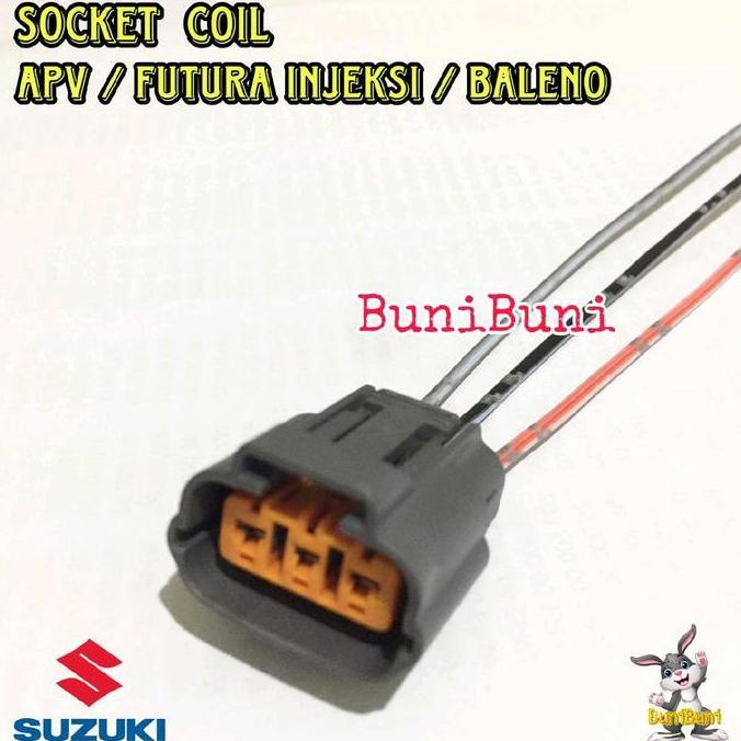 Socket / Soket Coil Koil Untuk Mobil Suzuku Apv / Futura Injeksi / Baleno / Aerio / Swift