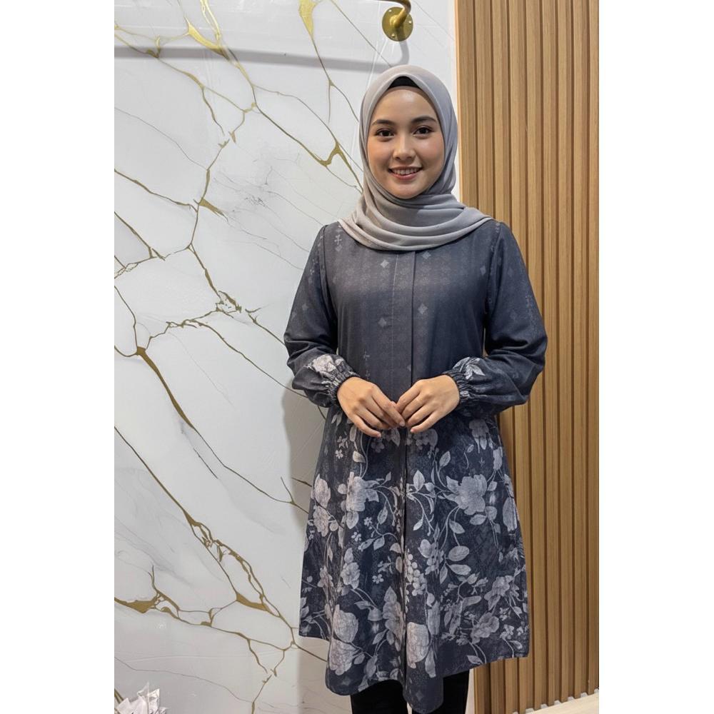 DISKON ALUNA TUNIK MUSLIM WANITA/ ATASAN TUNIK WANITA LENGAN PANJANG/ BAHAN SNOWY