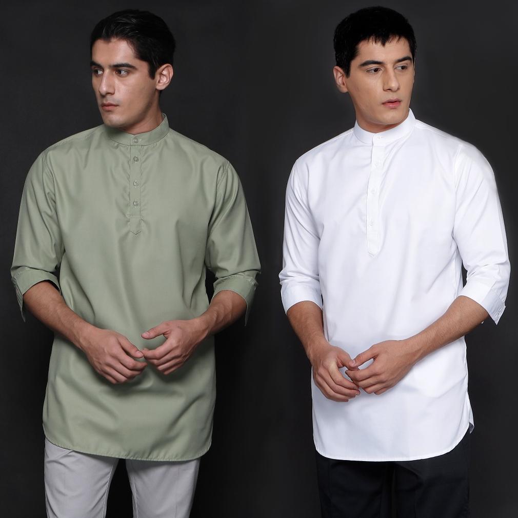 recommended casella baju koko kurta lengan | casella kurta hamzah solid basic