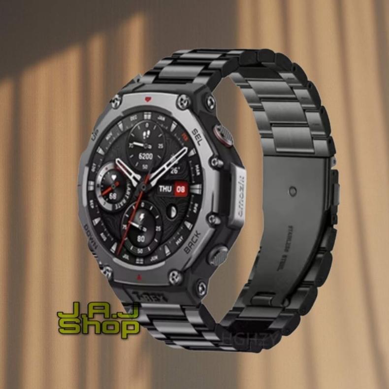 STAINLESS STEEL STRAP TALI JAM TANGAN RANTAI WATCH BAND AMAZFIT T REX TREX ULTRA 1 2 3 PRO ACC SMART