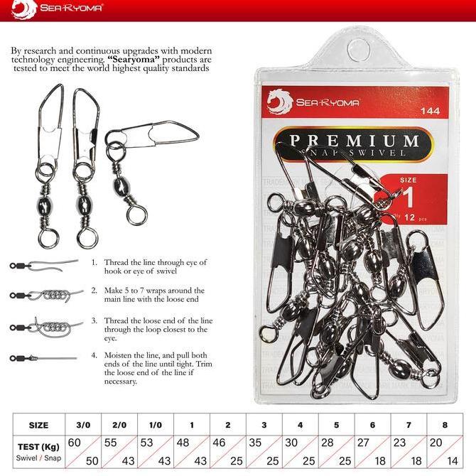 Procedere- Searyoma Snap Swivel / Kili Kili2 Peniti 144 Pancing Laut Danau Empang