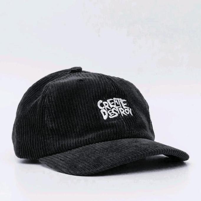 Rotazione- Topi Corduroy Hitam Omidoki Topi Bisbol Black Cap Fashion Pria Wanita Distro Original Aks