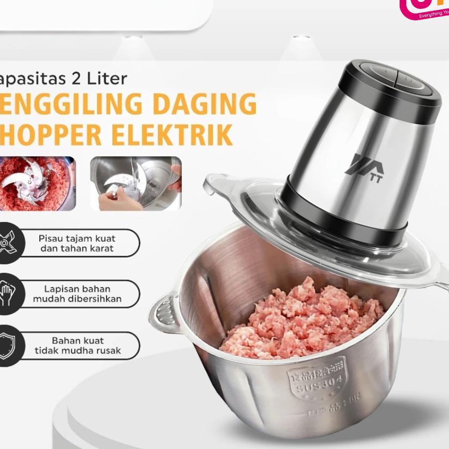 Chopper Blender Daging Stainless/Blender Chopper Blender Daging Serbaguna/Penggiling Meat Blender El