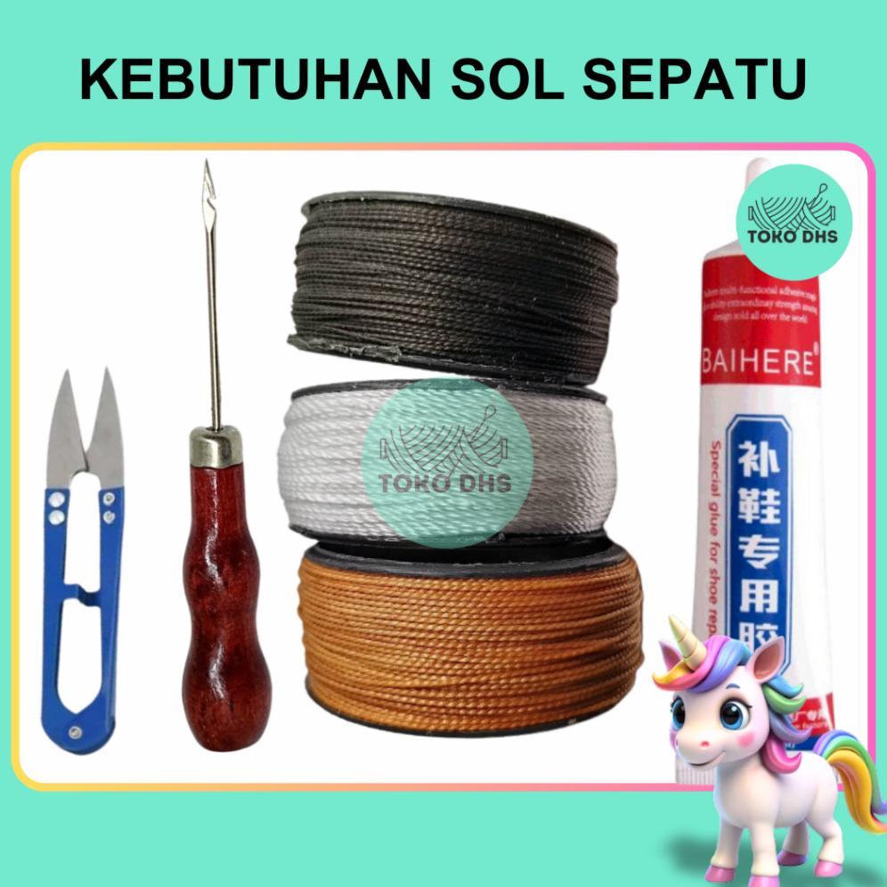 ELVIQUECONCEPT BENANG NILON SOL SEPATU / JARUM SEPATU / LEM SOL PAKET SOL SEPATU MURAH