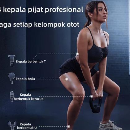 Terbaru Massage Gun Alat Pijat Elektrik Deep Tissue Muscle Massager Gun Fasia Muscle Massager