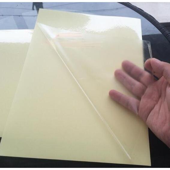 Lansungkirim- Kertas Sticker Stiker Transparan Glossy Bisa Semua Printer Bisa Tahan Air Bening