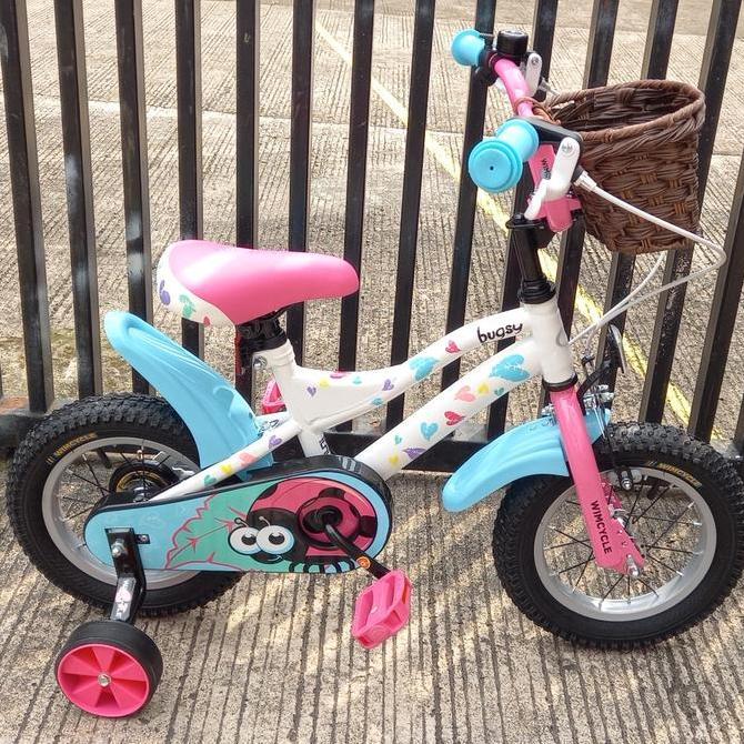 Sepeda Anak 12 inch Wimcycle Bugsy Girl Outdoor