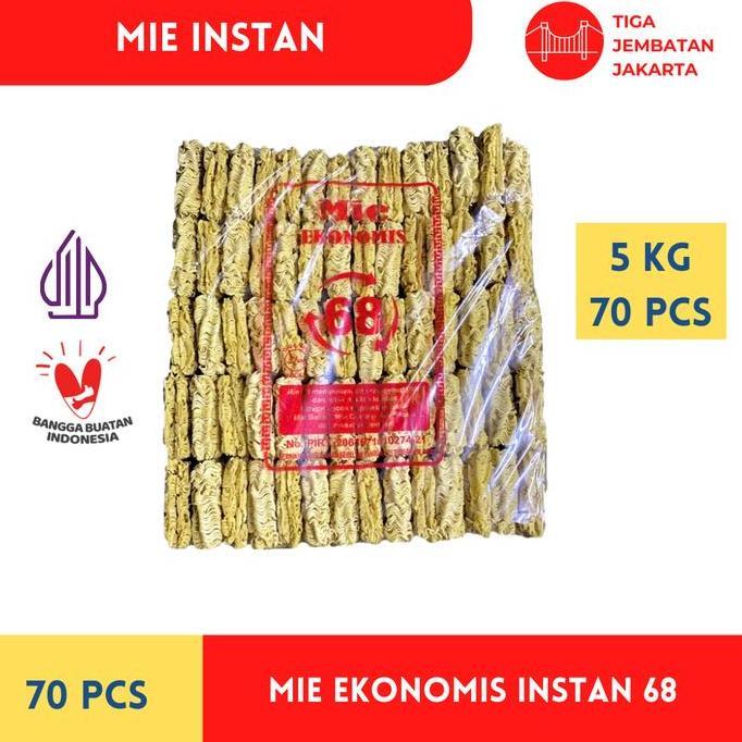 Promo- Mie Instan 68 Isi 70 Pcs Mie Mie Instan 5 Kg Mie Kering Mie Kiloan Mie Instan Kiloan Mie Ekon
