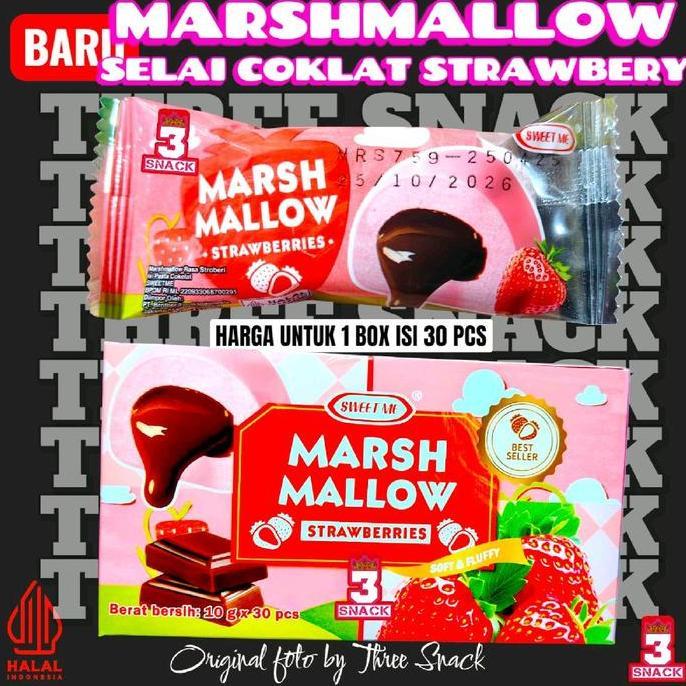 Sale- Sweet Me Marshmallow Isi Coklat 10G 1 Pak Isi 30 Pcs Strawberry Watermelon