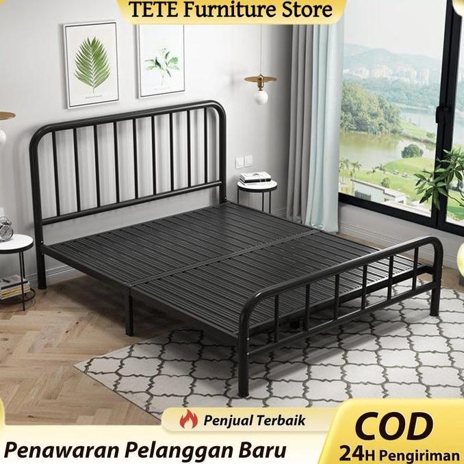 C_BAGASJAYA77 - TETE_1 RANJANG BESI TEMPAT TIDUR DIPAN TEMPAT TIDUR RANJANG BESI DIPAN BESI DIVAN BE