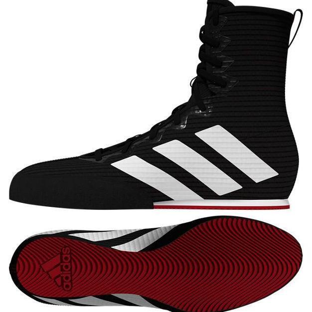 Nandashopempat77 - Adidas Sepatu Tinju Box Hog 4 - Boxing Shoes Black Red White