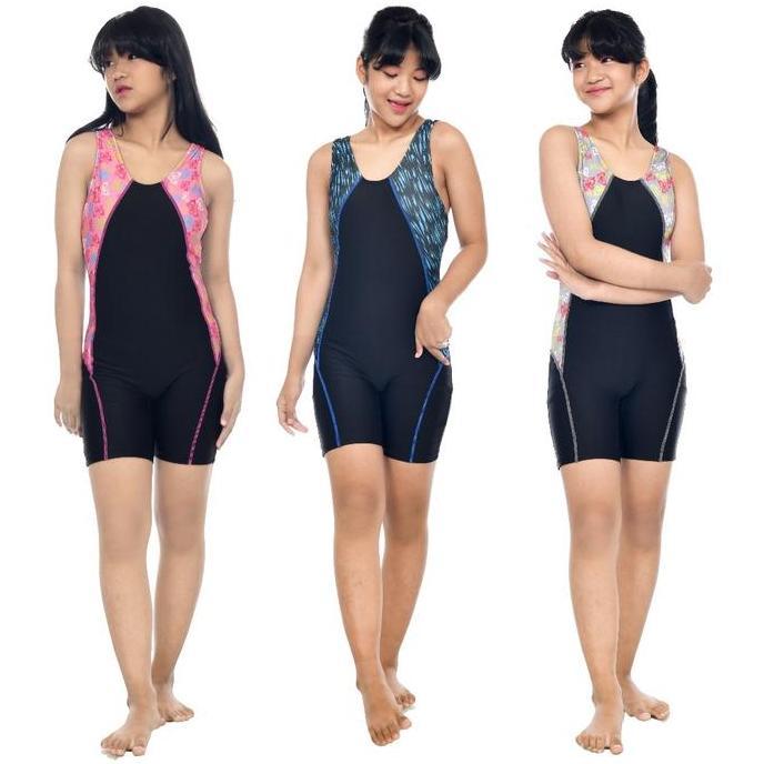 Uisce- Baju Renang Atlet Perempuan/Baju Renang Anak Tanggung Usia 8-13 Tahun Diving Renang