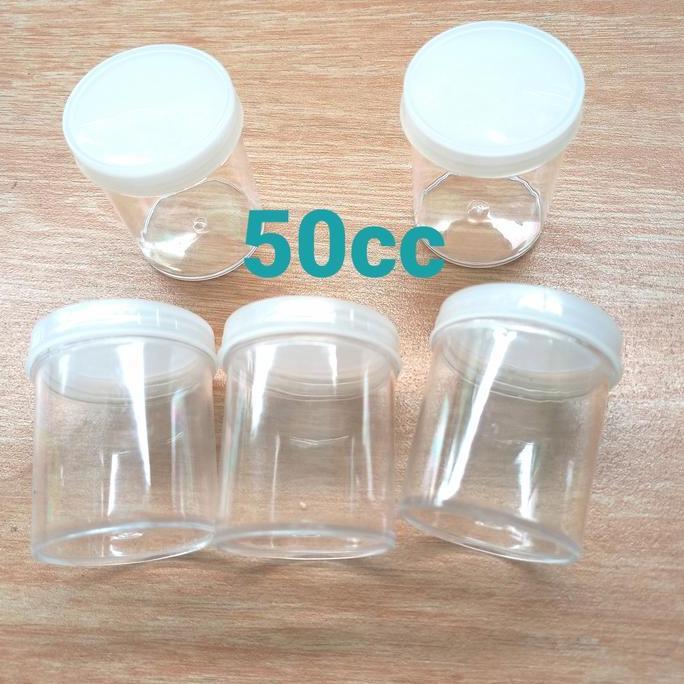 TERLARIS 50pcs Pot 50cc Pot 50ml Pot urine 50 cc Pot Salep 50cc Pot Kosmetik 50gram gratis ongkir