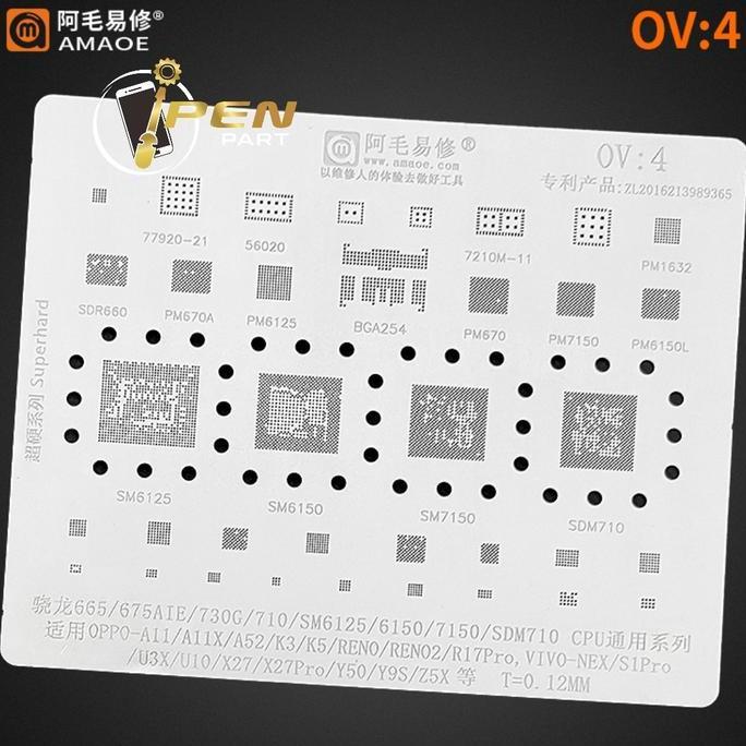 Plat Cetakan Amaoe Sm6125 Sm6150 Pm6125 OV 4 BGA Cetakan Tebal