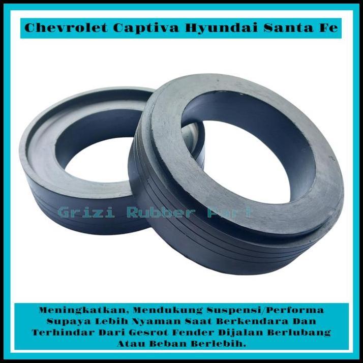 HOT DEAL KARET SPACER TATAKAN PER KEONG BELAKANG CHEVROLET CAPTIVA HYUNDAI SANTA FE 1SET(2PCS)