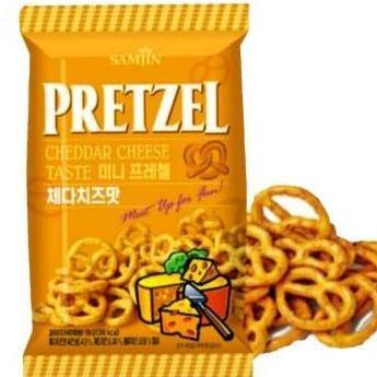 Pretzel Cheese Samjin 85gr - Snack Korea Pretzel Cheddar Pretsel Keju Pretzels Biskuit Korea