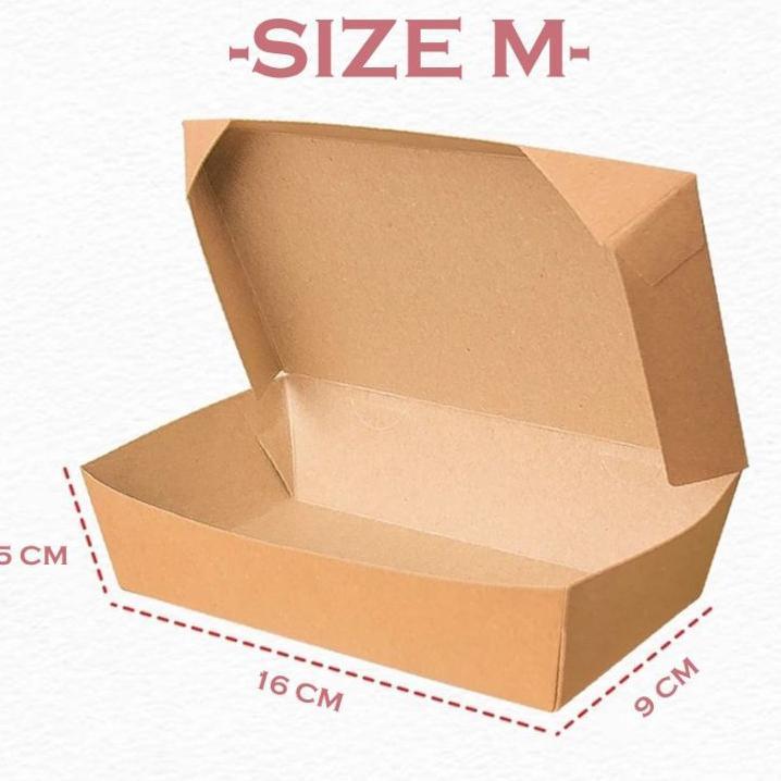 [Betapack Forming M] Paper Lunch Box M Kraft Cokelat Ukuran M Laminasi / Kotak Makan Kertas Food Gra