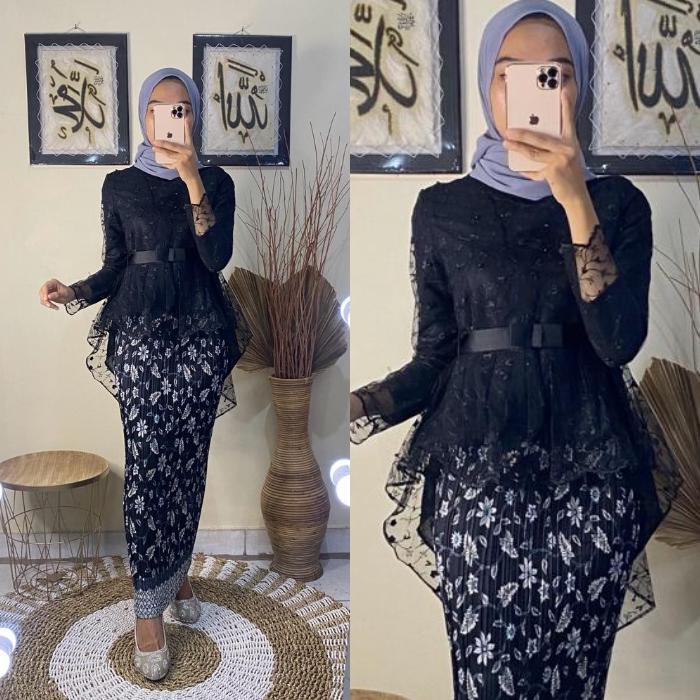 HEMAT KIRANA OL - (BISA COD) SETELAN KEBAYA MODERN AURORA PITA/KEBAYA WISUDA MODERN KEKINIAN/KEBAYA 