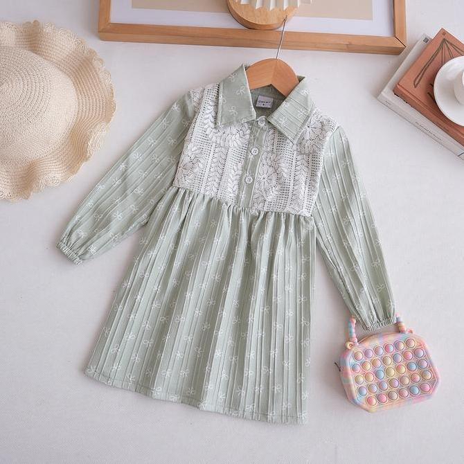 Happykid- Owlet - Dress Tunik Anak Perempuan / Dress Tunik Erina / Tunik Elora Tile Brukat / Dress 7