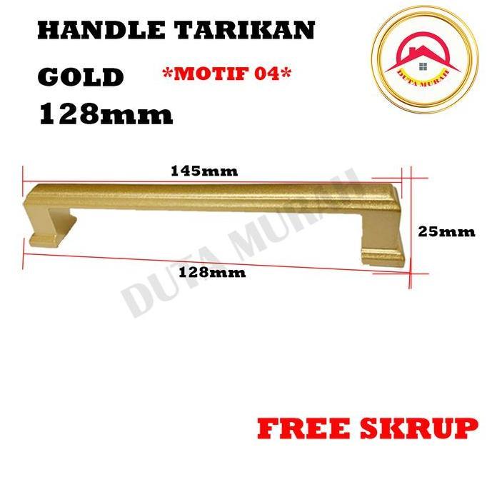 AYOBAKUL Tarikan Laci Emas / Lemari / Tarikan Handel Laci / Lemari Emas MOTIF 04 128mm