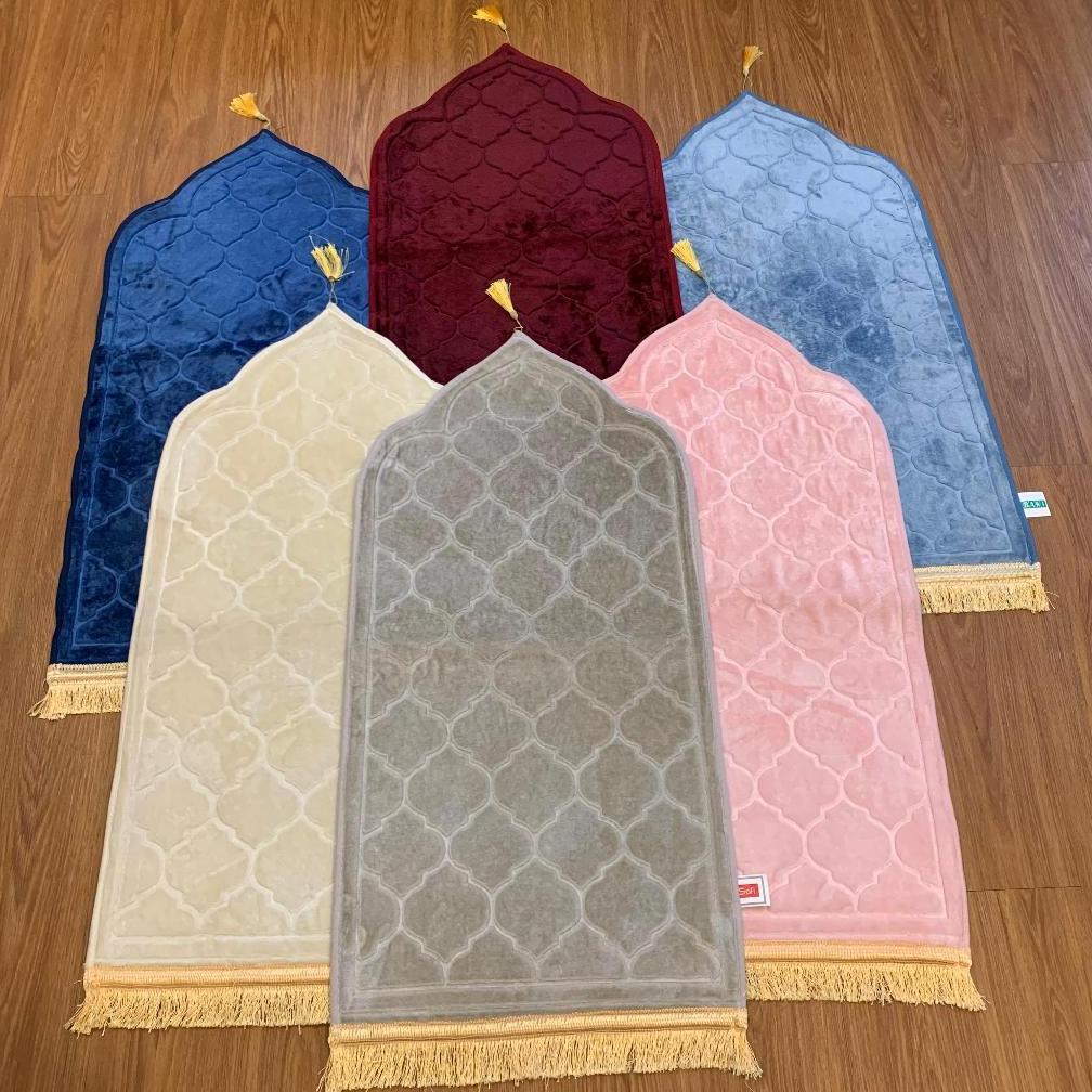 KUALITAS SUPER Sajadah Tebal Kubah Polos Anti Slip Medium Turki Halus Lembut KEKINIAN