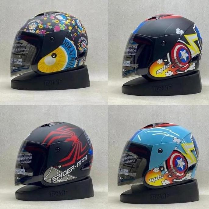 Helm Anak MDS Sport R3 Junior Cartoon - Helm Anak MDS Motorcycle - Helm Anak Spiderman Helm Anak Per