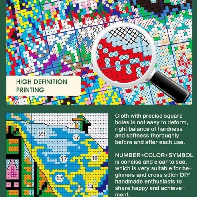 Set Lengkap Cross Stitch 11CT 14CT / Kristik paket lengkap, Kristik modern paket Lengkap Kristik uku