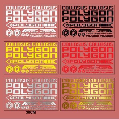 Cutting Sticker Sepeda Polygon Collosus Stiker MTB 1set