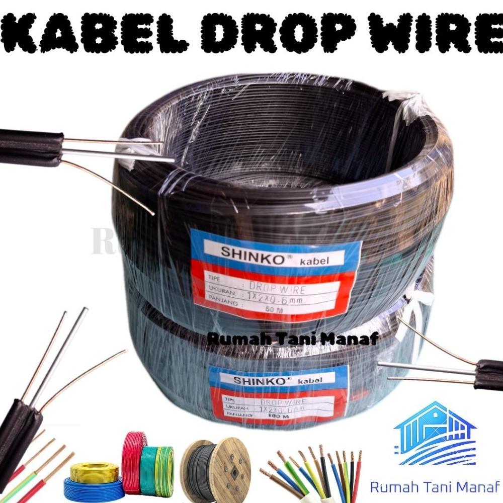 100Meter Full Kabel Telepon Kabel Telkom Kabel Drop Wire