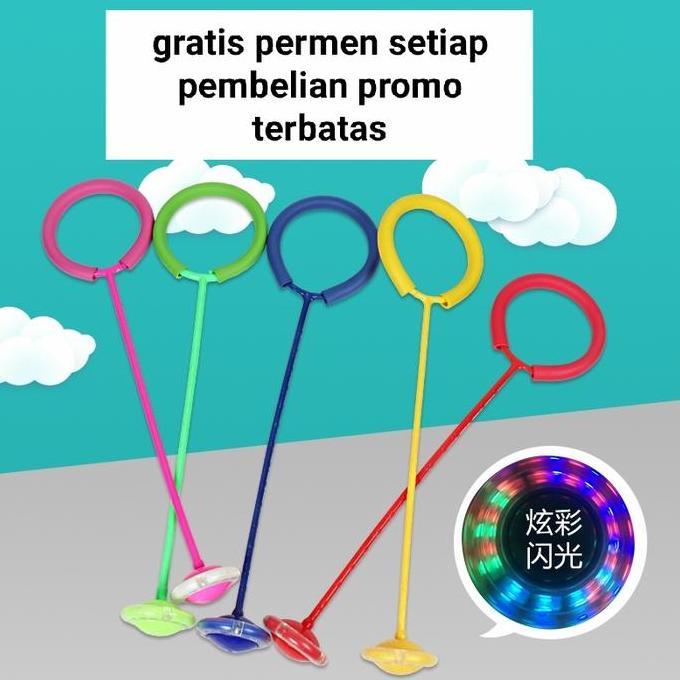 MIMUNASA MAINAN HULAHUP YOYO KAKI FULL LED FLASH JUMPING HULAHOOP