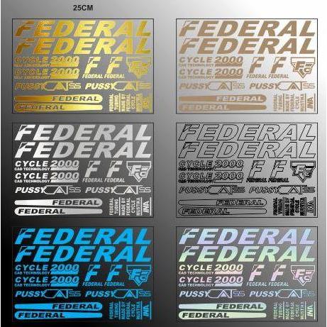 Cutting Sticker Federal Pusi Cat Stiker Sepeda Pussycat 1set Sepeda MTB 25cm