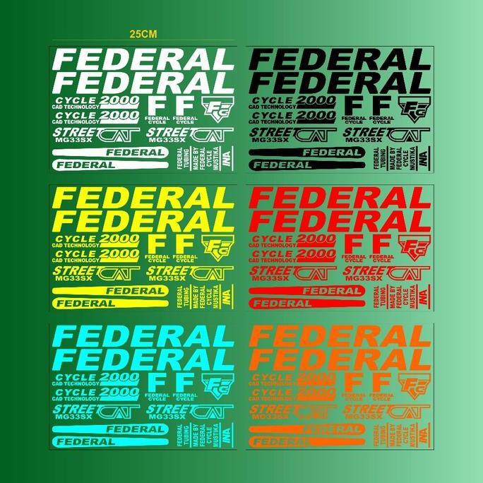 Cutting Sticker Sepeda FEDERAL Street Cat MG33SX Stiker Bike Streetcat MG 33 SX 1Set