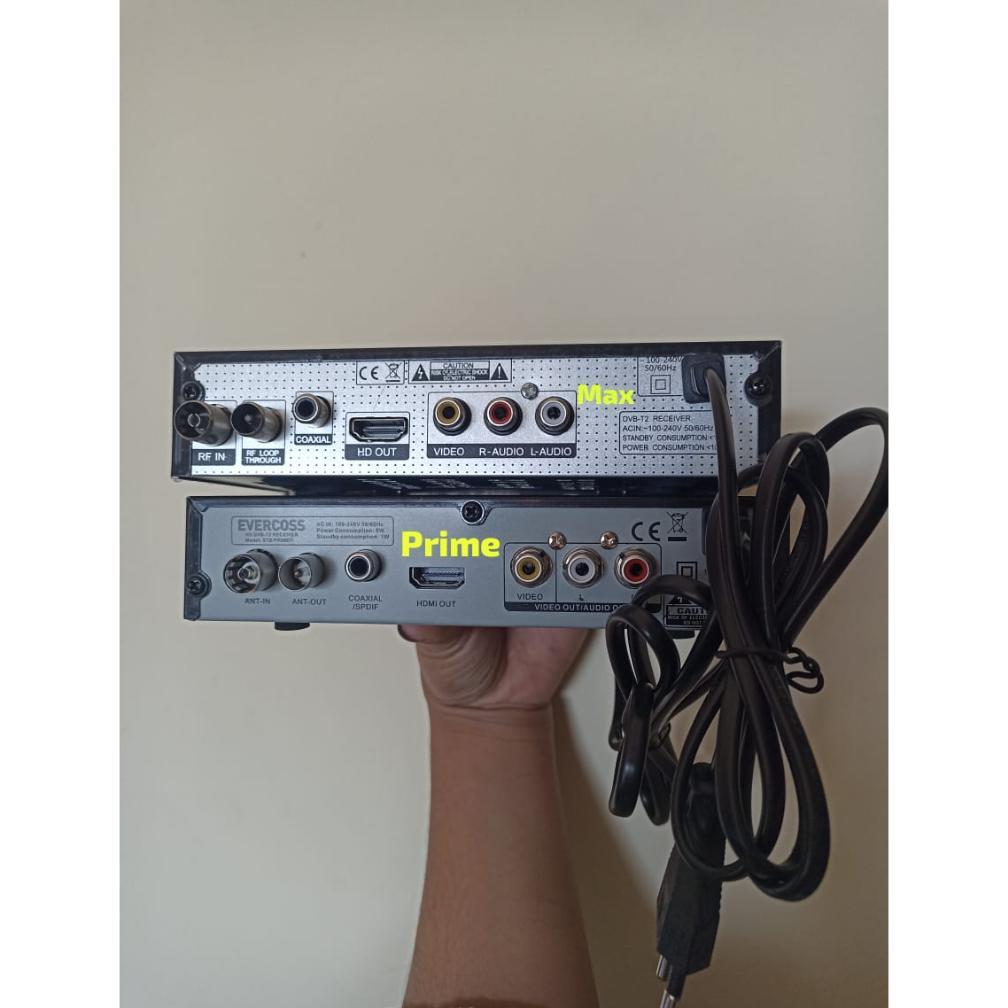 KAMPOENGREADY SET TOP BOX TV DIGITAL  EVERCOSS STB EVERCROSS MAX DVB T2 TV DIGITAL PREMIUM