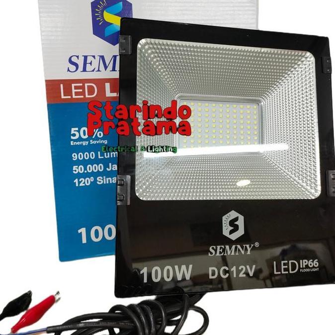 LAMPU SOROT LED DC 12 volt 100W / KAP SOROT LED DC 12V 100 WATT BISA GRAB