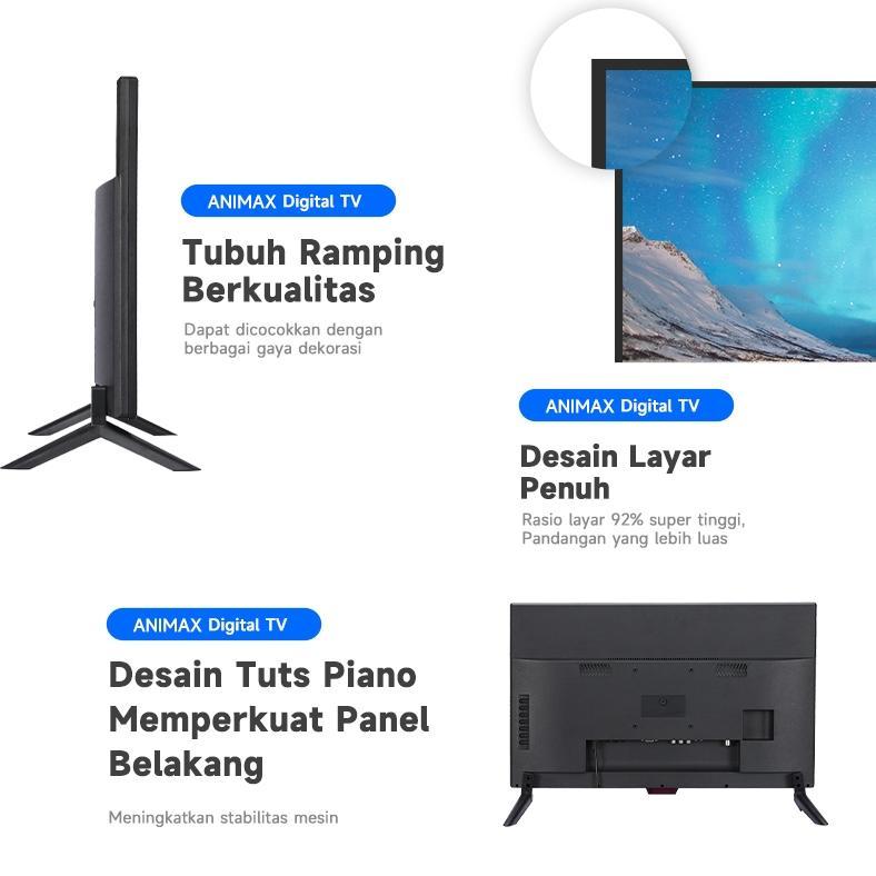 VELZASHOP ANIMAX SAKURA TV DIGITAL 24 INCH TV LED DIGITAL 21/22/24/25/27/30 INCH TELEVISI FHD TV LED