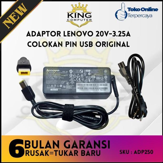 Adaptor Charger Laptop IBM Lenovoo 20V 3.25A USB Original