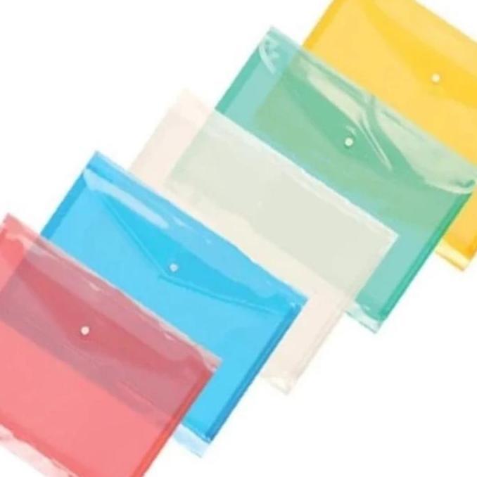 Goplan- Map Kancing Plastik Folio Dokumen/1 Pak Isi 12Pcs
