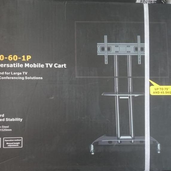 Diretto- Nb Ava 150032-70 Bracket Tv Standing 32-75 Inc Hitam Dual Poles Vesa 200X200-600X400 Adjust