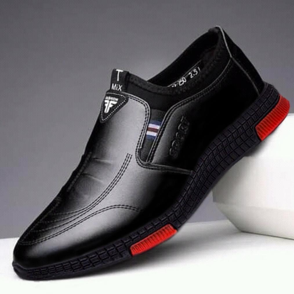 Grade Ori Sepatu Pria Model Pantofel Pria Kulit Formal Kantor Kasual Kerja Kuliah - Sepatu Pantopel 