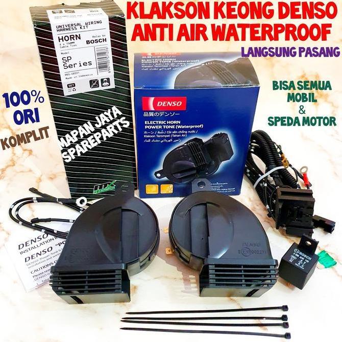 Bel Klakson Keong Denso Anti Air Waterproof Motor Mobil Plus Kabel Set