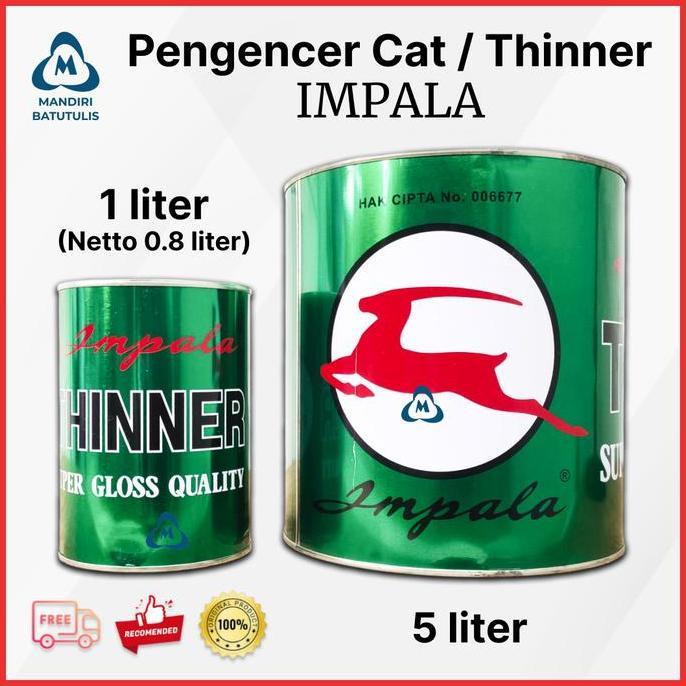 THINNER IMPALA Kaleng 1 Liter / TINER IMPALA / PENGENCER CAT